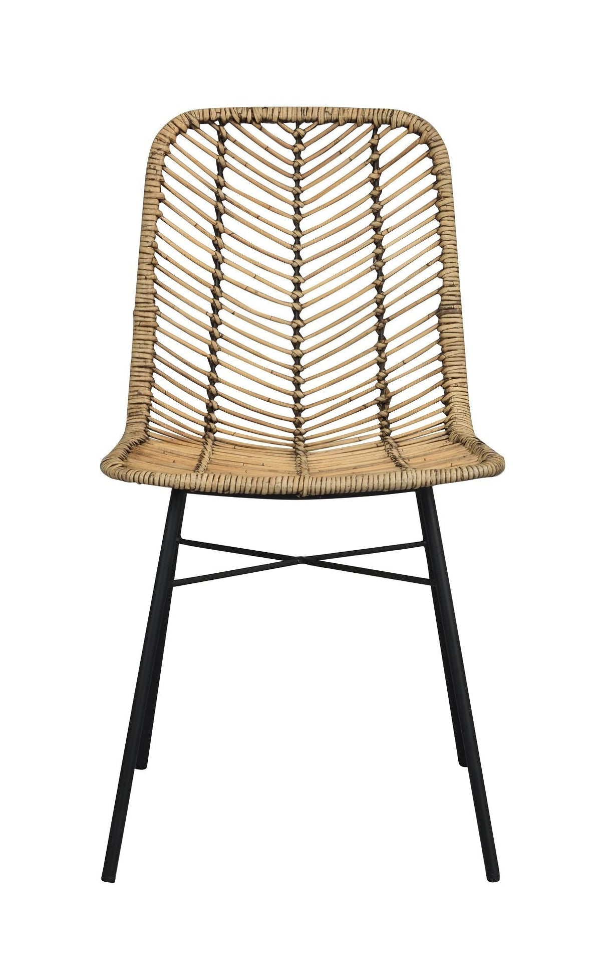 Manado Dining chair in rattan - Nature/Black