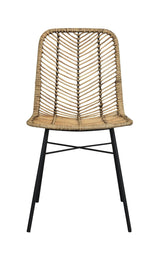 Manado Dining chair in rattan - Nature/Black