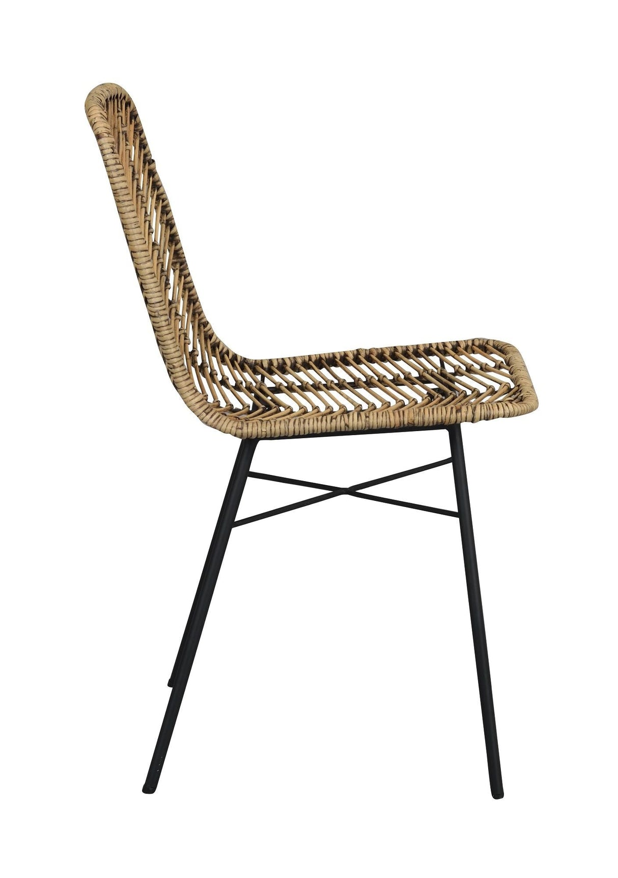 Manado Dining chair in rattan - Nature/Black