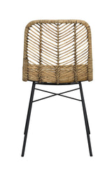 Manado Dining chair in rattan - Nature/Black