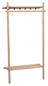 Milford Clothing Rack Lacquered Oak