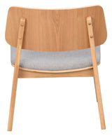 Nagano Lounge Chair Oak, light gray