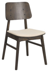 Nagano Dining Chair, Beige/Brown Lacquered Oak