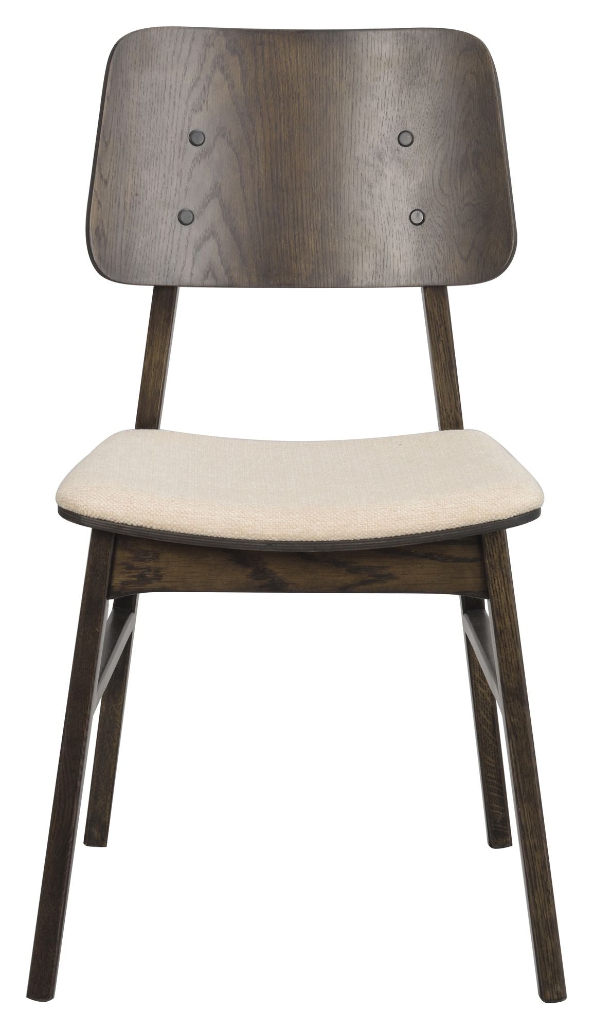 Nagano Dining Chair, Beige/Brown Lacquered Oak