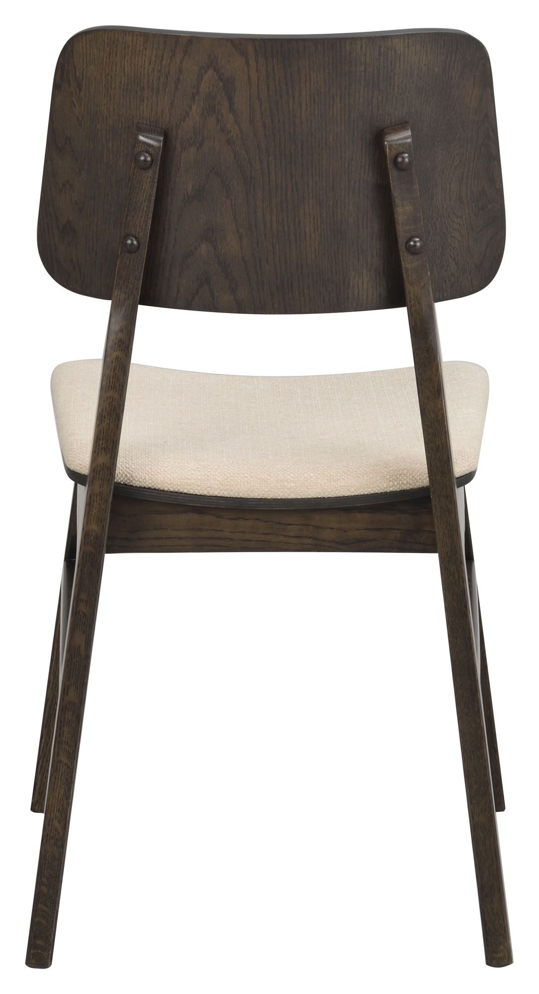 Nagano Dining Chair, Beige/Brown Lacquered Oak