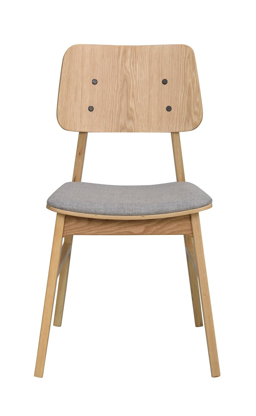 Nagano Dining chair, oak, light gray