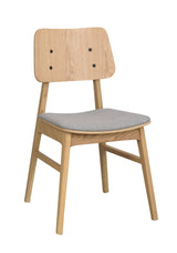 Nagano Dining chair, oak, light gray