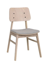 Nagano Dining chair, white washed oak, light gray