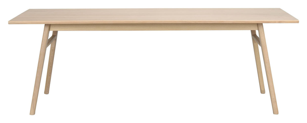 Nevis Dining Table, White Pigmented Oak, 220x90