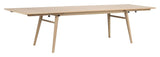 Nevis Dining Table, White Pigmented Oak, 220x90