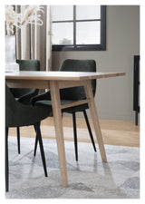 Nevis Dining Table, White Pigmented Oak, 220x90