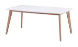 Olivia Dining Table, White/Oak, 150x90