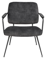 Prescott Lounge Chair Gray Velvet