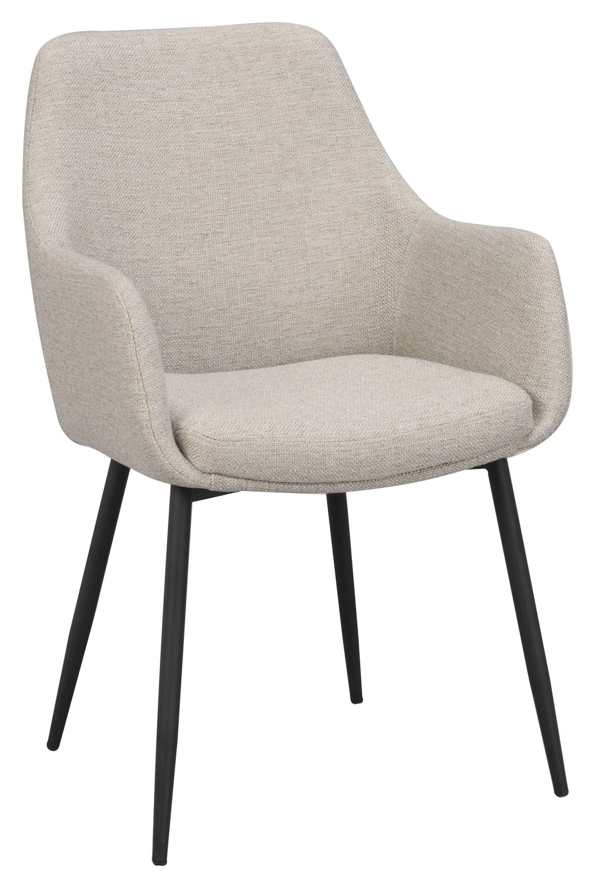 Reily Dining chair with armrests, Beige/Black