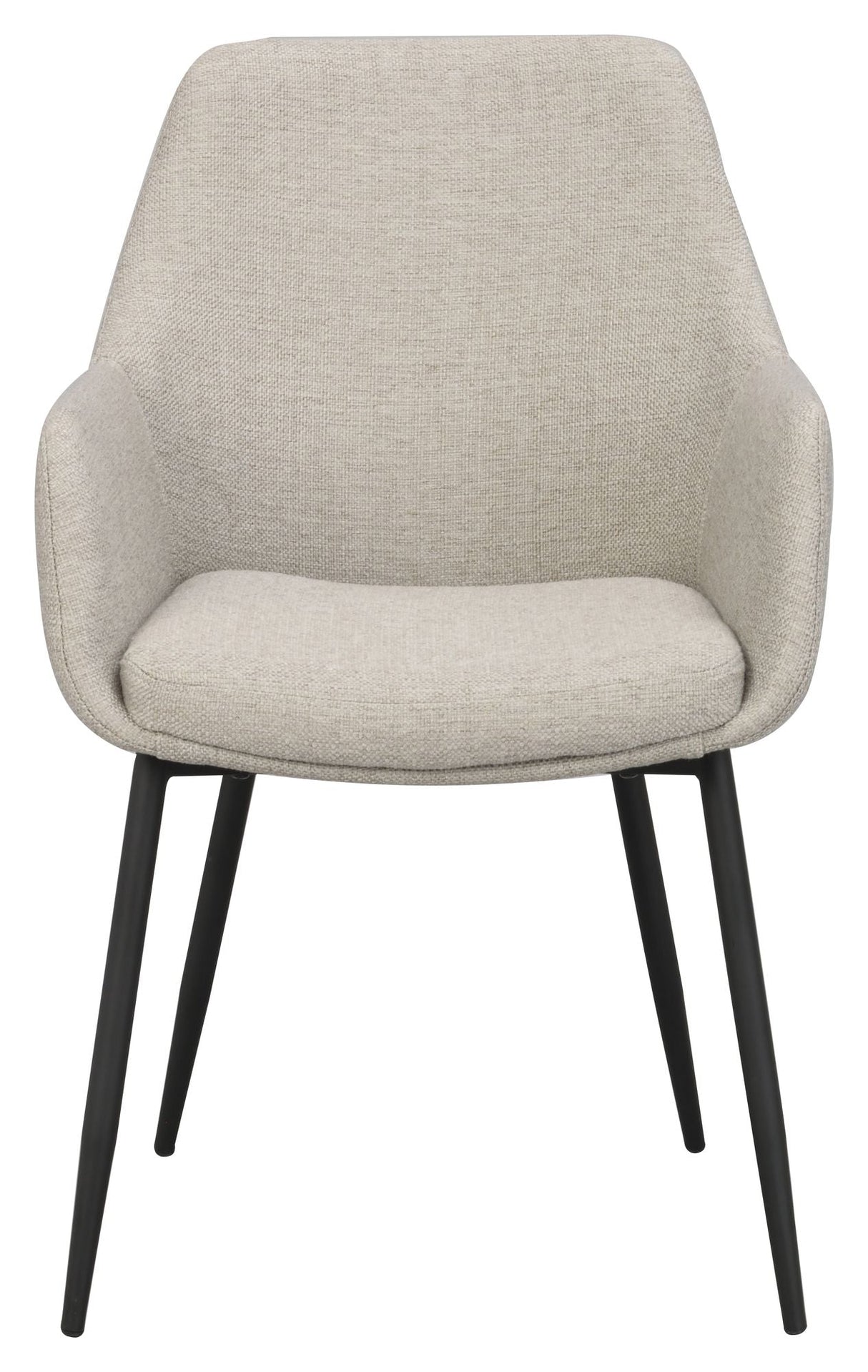 Reily Dining chair with armrests, Beige/Black