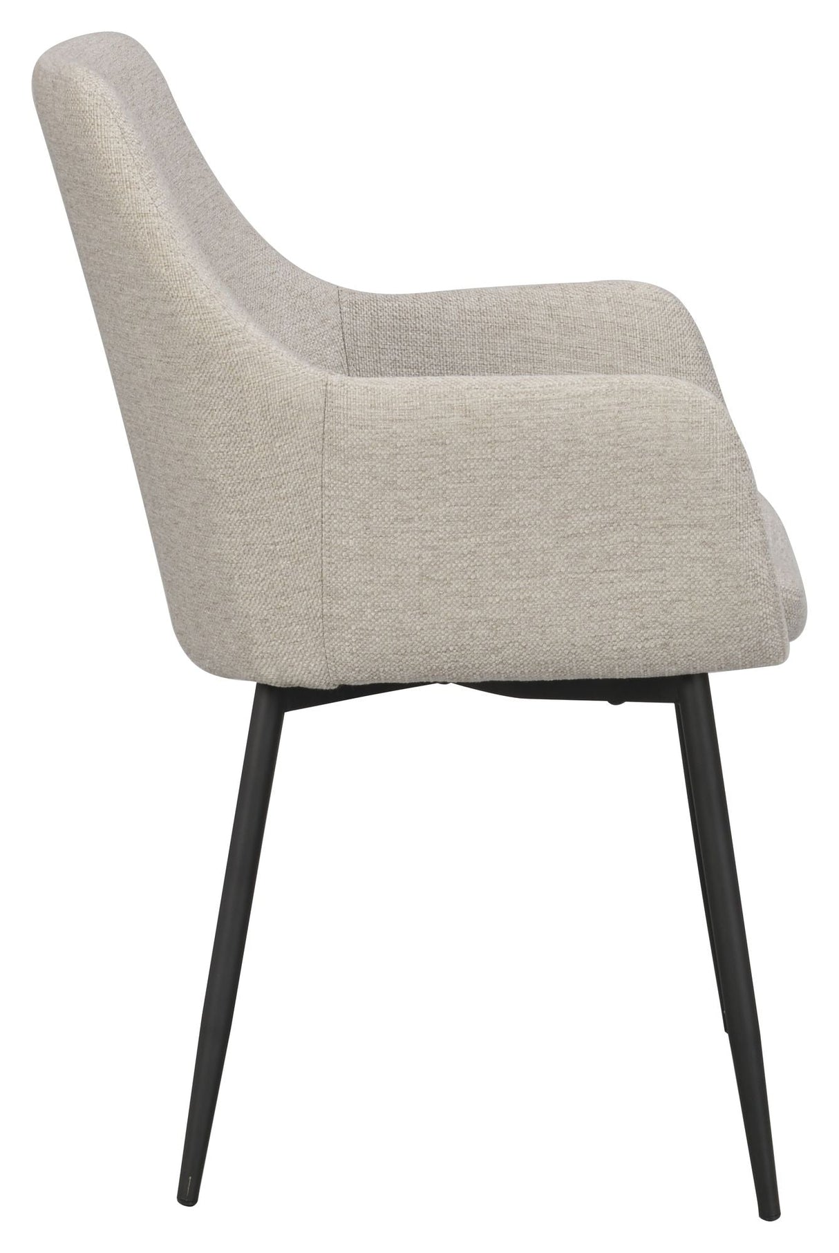 Reily Dining chair with armrests, Beige/Black