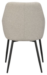 Reily Dining chair with armrests, Beige/Black