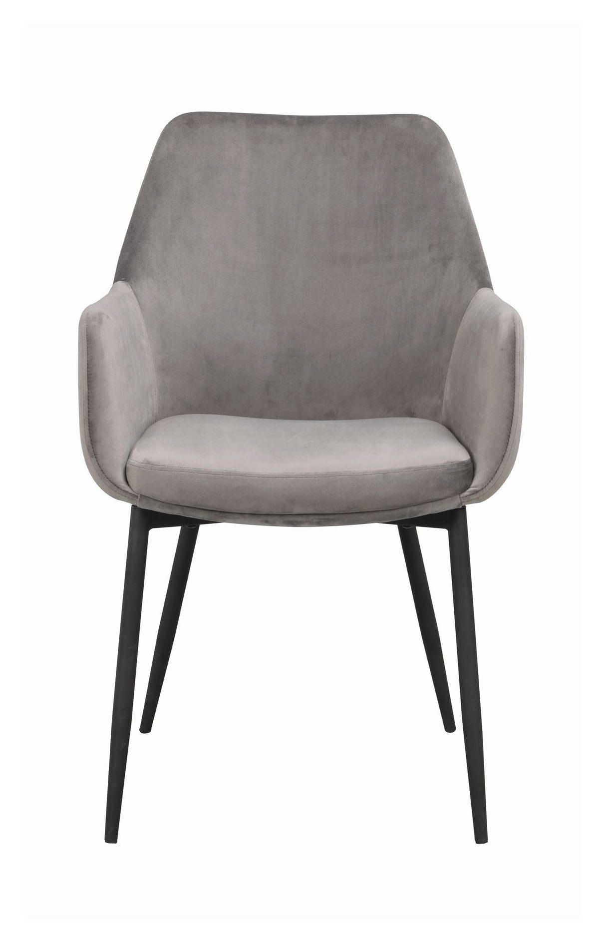 Reily Dining chair with armrests, Gray Velour