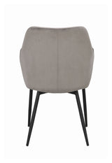 Reily Dining chair with armrests, Gray Velour