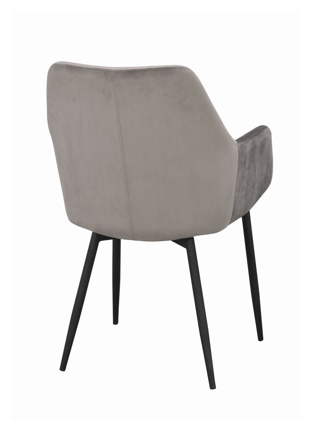 Reily Dining chair with armrests, Gray Velour