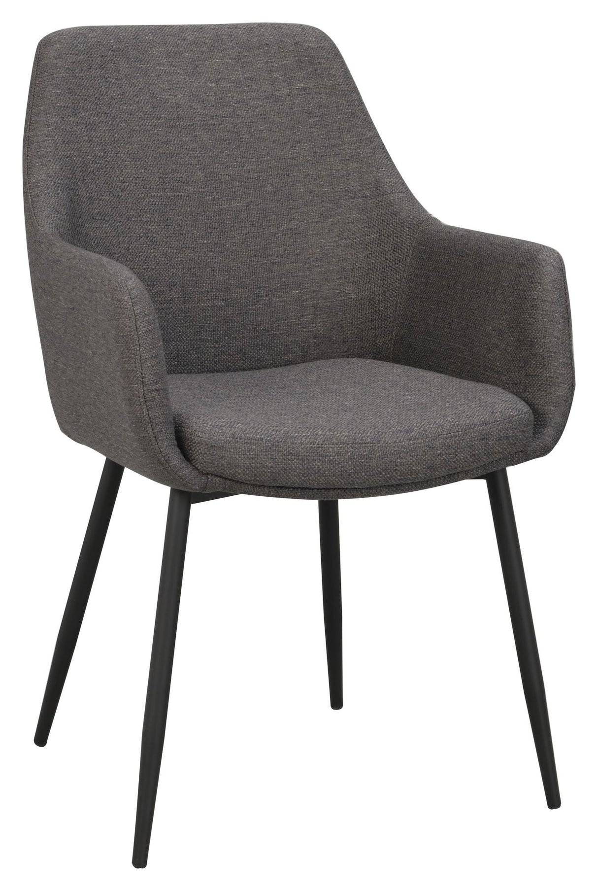 Reily Dining chair with armrests, Gray/Black