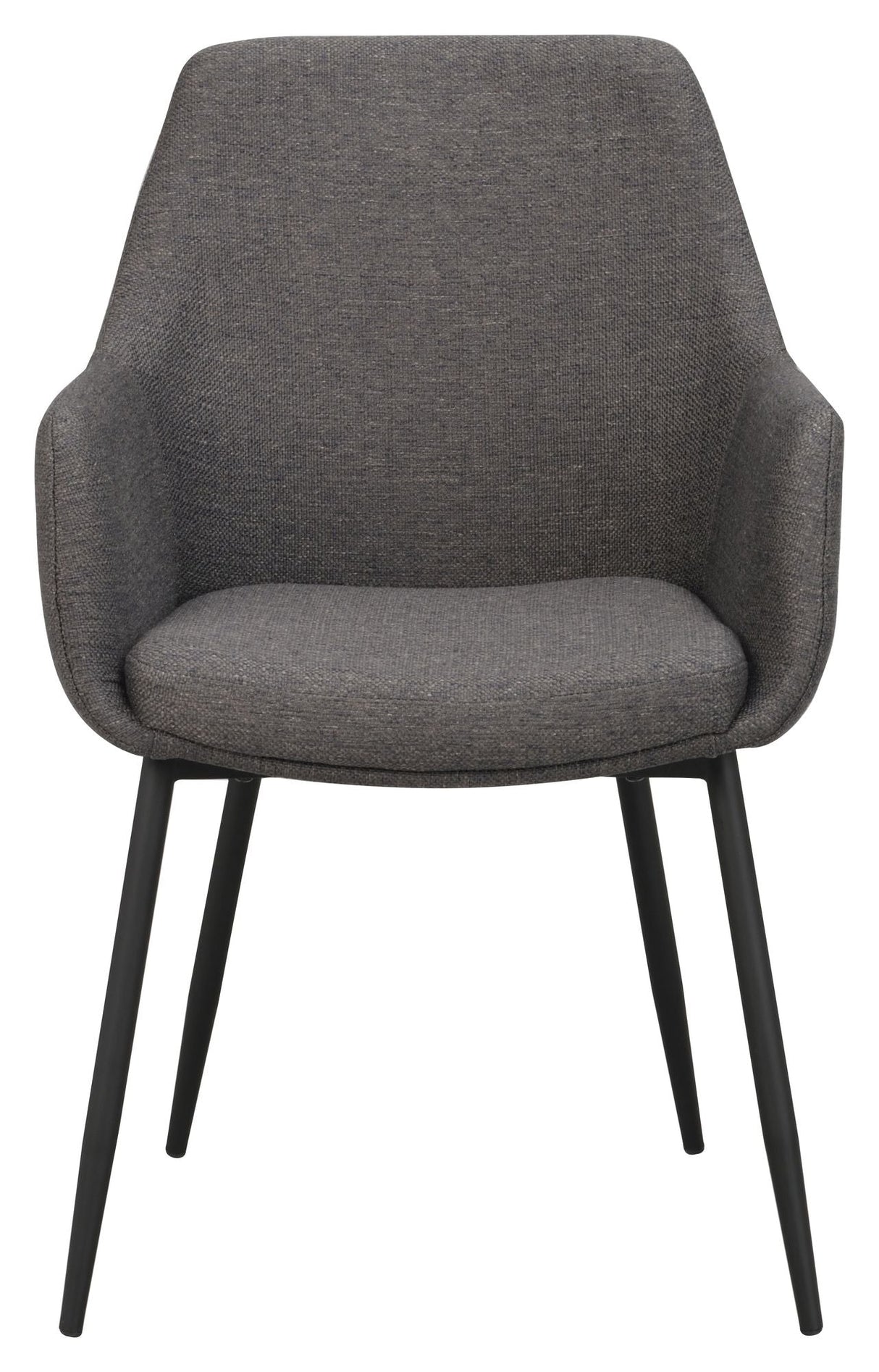 Reily Dining chair with armrests, Gray/Black