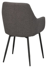 Reily Dining chair with armrests, Gray/Black