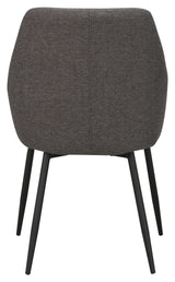 Reily Dining chair with armrests, Gray/Black