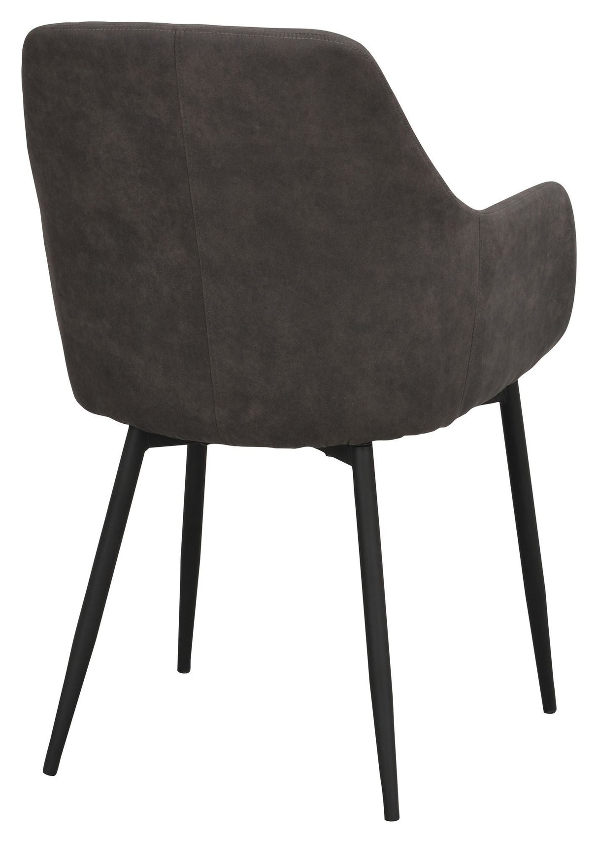 Reily Dining chair with armrests, Dark Gray Microfiber