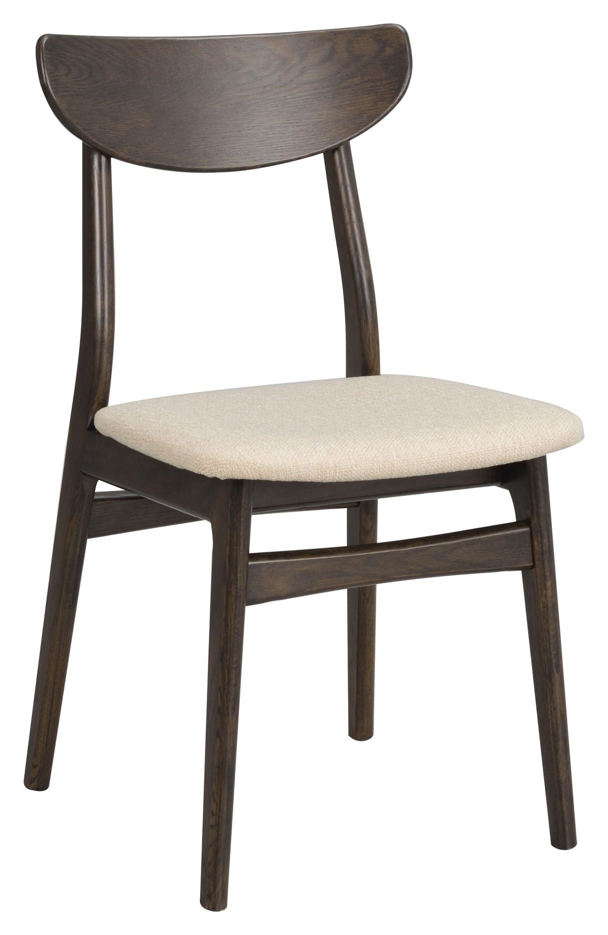 Rodham Dining Chair, Beige/Brown-lacquered Oak