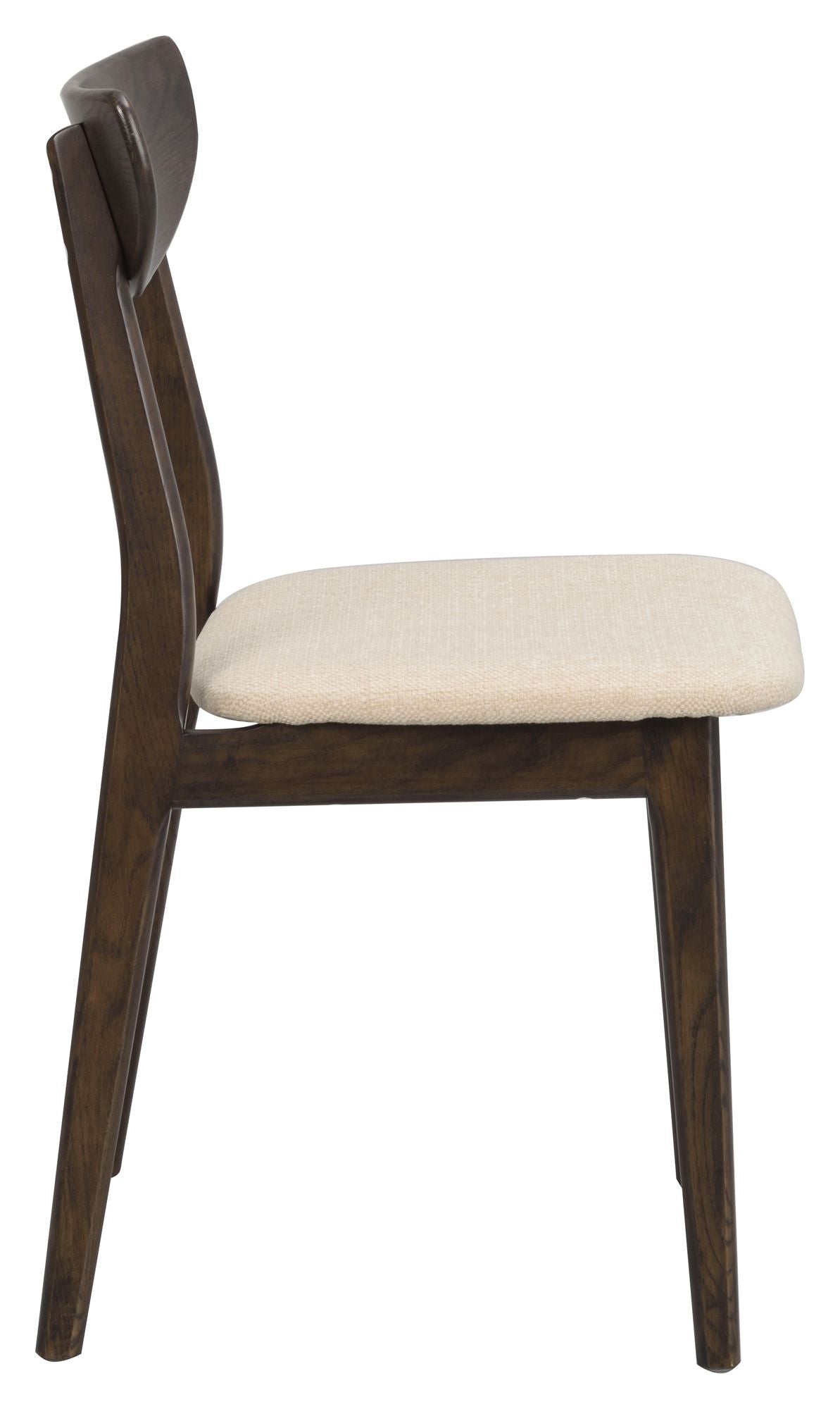 Rodham Dining Chair, Beige/Brown-lacquered Oak