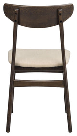 Rodham Dining Chair, Beige/Brown-lacquered Oak