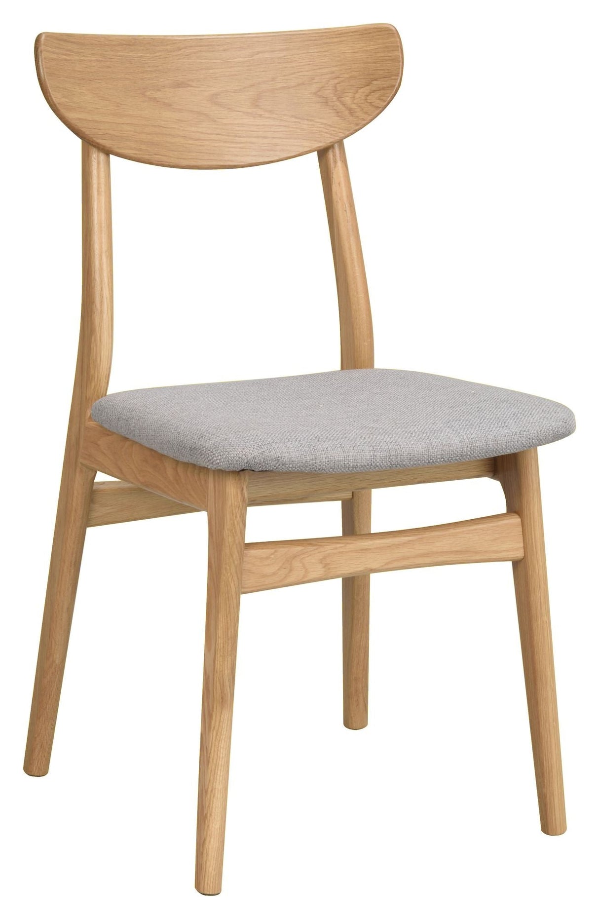 Rodham dining chair, light gray/lacquered oak