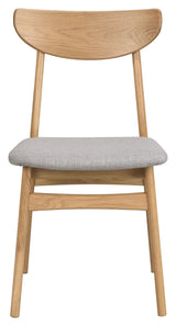 Rodham dining chair, light gray/lacquered oak