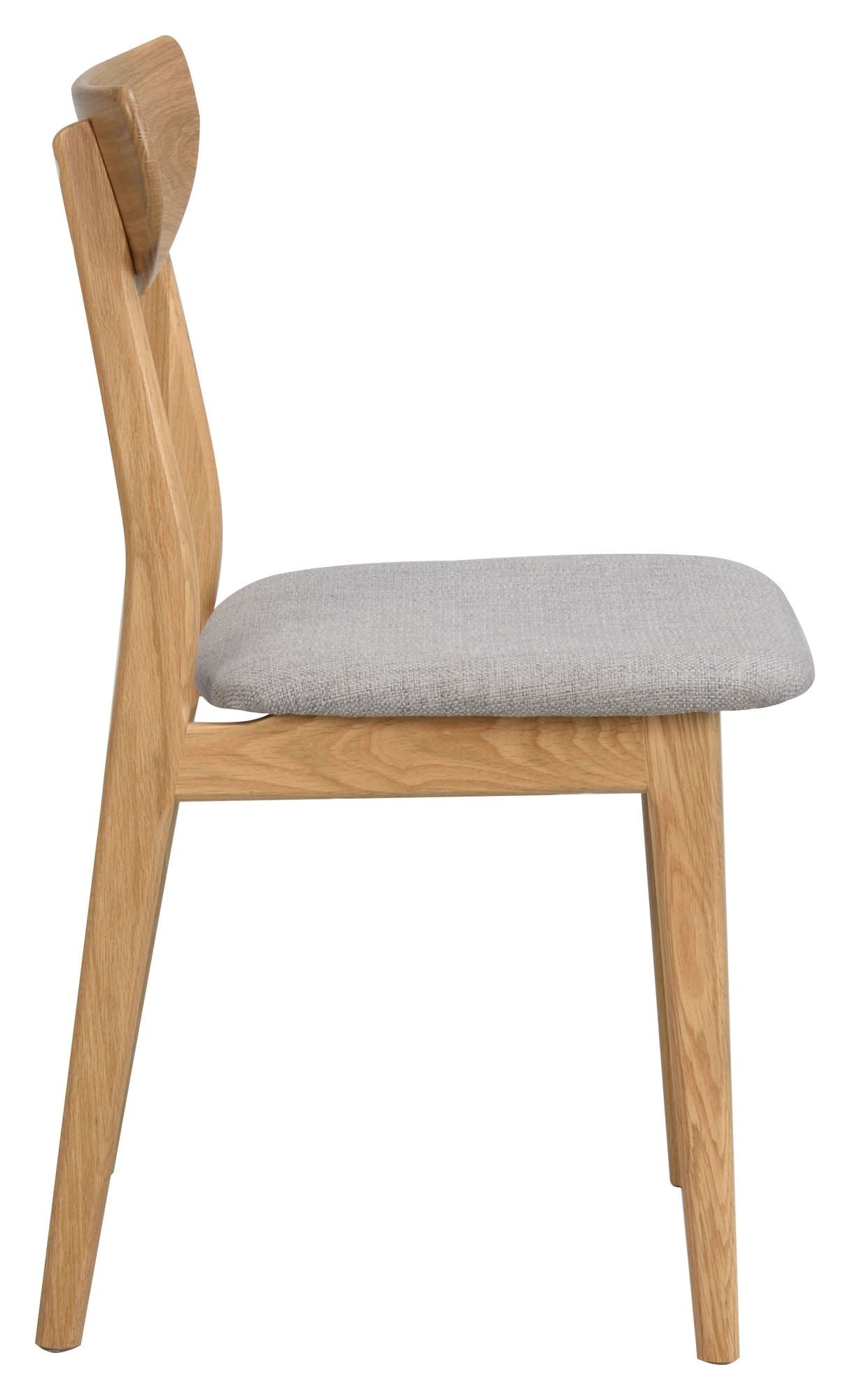 Rodham dining chair, light gray/lacquered oak