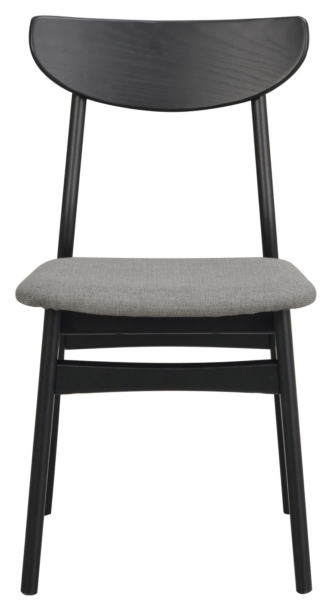 Rodham dining chair, dark gray/black lacquered oak