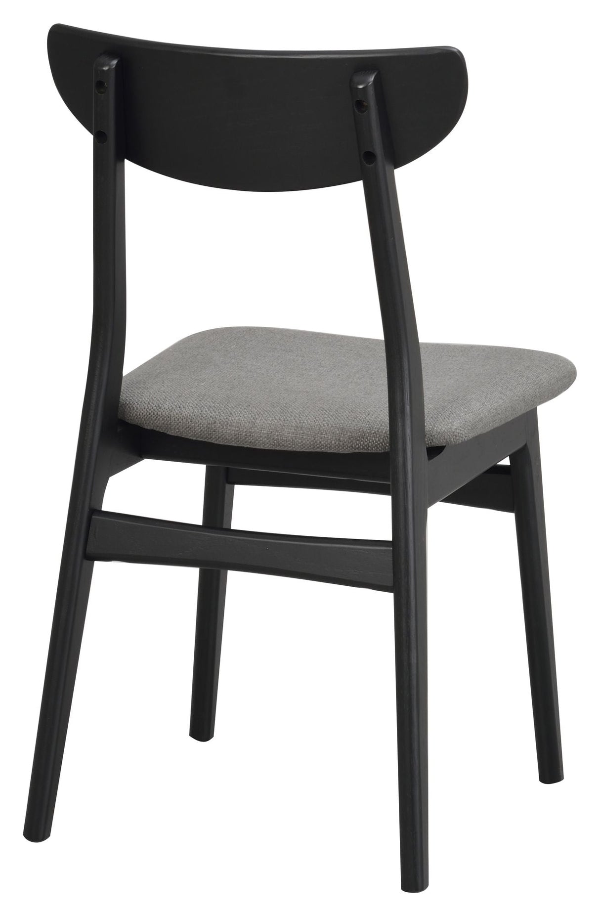 Rodham dining chair, dark gray/black lacquered oak