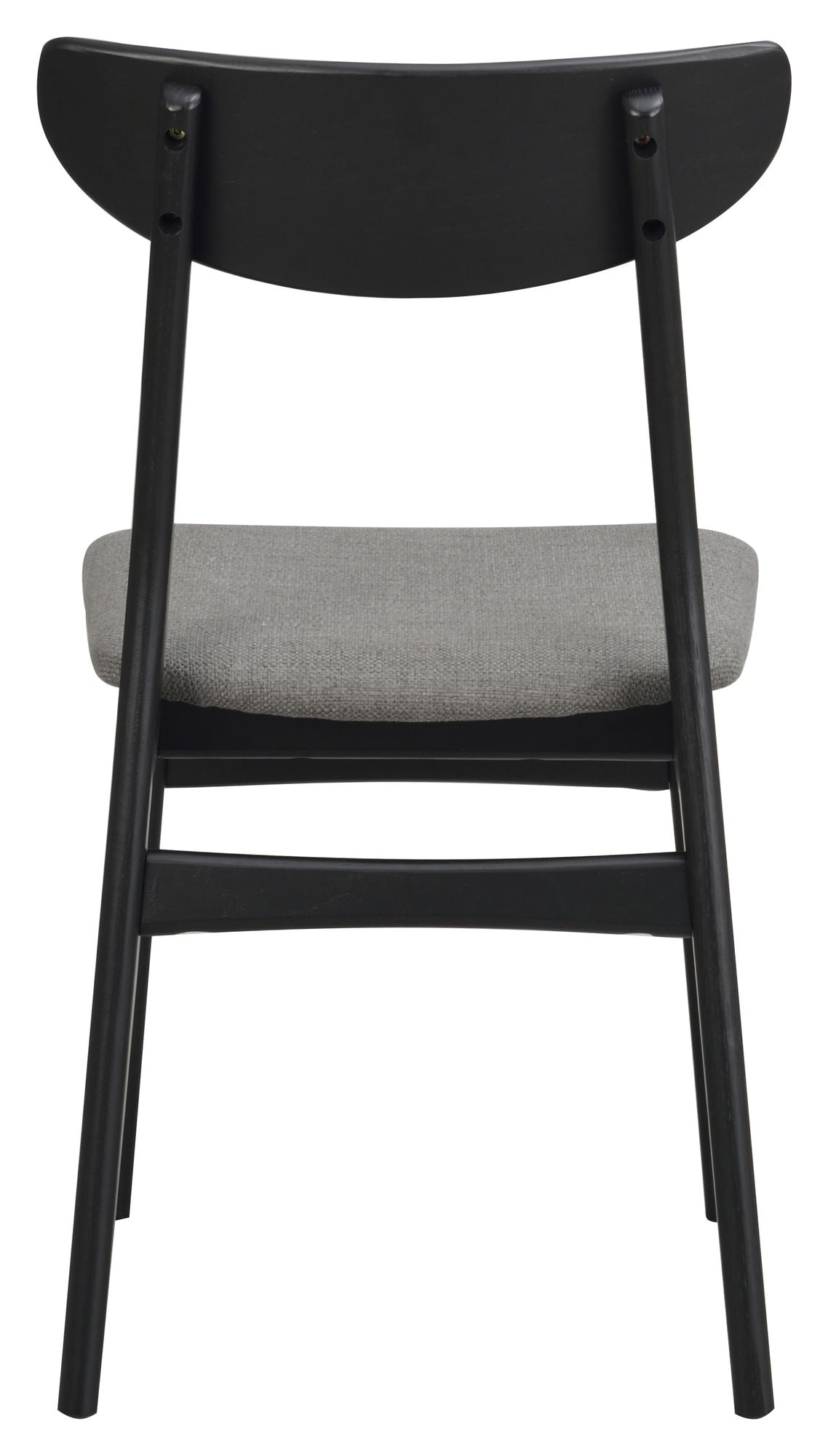 Rodham dining chair, dark gray/black lacquered oak