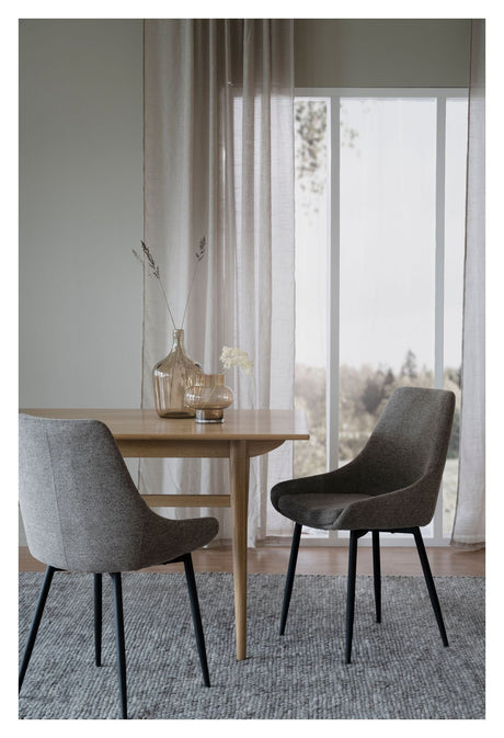 Sierra dining chair, gray fabric