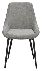 Sierra dining chair, gray fabric