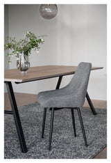 Sierra dining chair, gray fabric