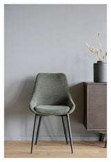 Sierra Dining Chair, Green Fabric