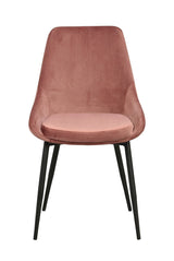 Sierra Dining Chair, Pink Velour