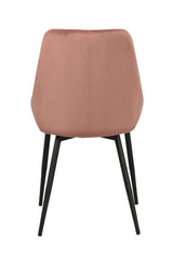 Sierra Dining Chair, Pink Velour