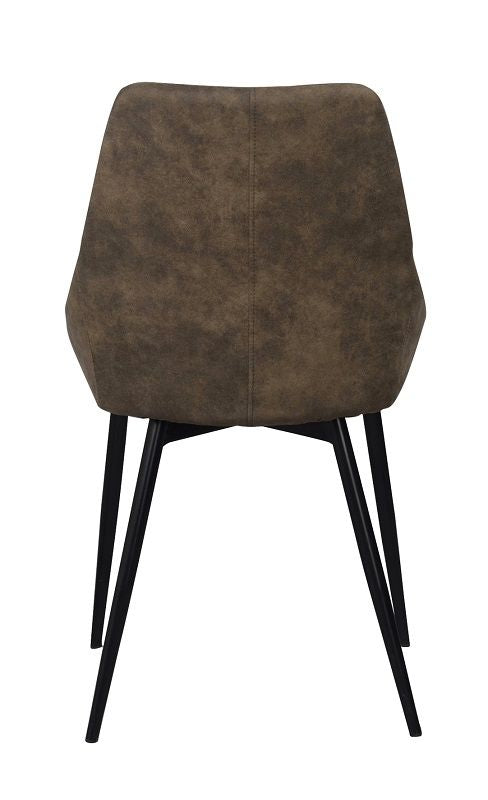 Sierra Dining chair, upholstered with brown microfiber