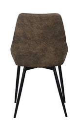 Sierra Dining chair, upholstered with brown microfiber