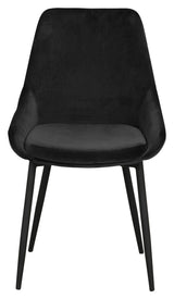 Sierra Dining Chair, Black Velvet