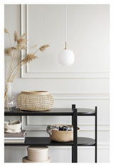 Tolsona Console Table, Black Oak