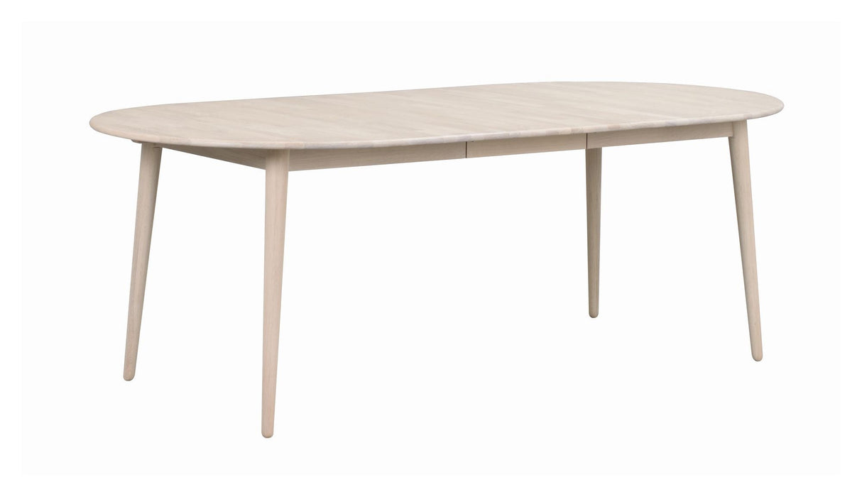 Tyler Dining table with additional plate, white oak, 170x105