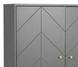 Webster Sideboard, Gray MDF and rubber wood